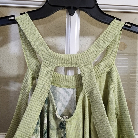 NWOT Cato XL Green Colorblock Cold Shoulder Sweater Top Cutout Neck - Picture 9 of 13